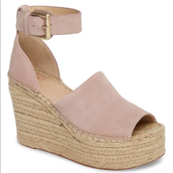 NEW Marc Fisher Adalyn 5 Espadrille Peep Toe Wedges - Picture 2 of 12